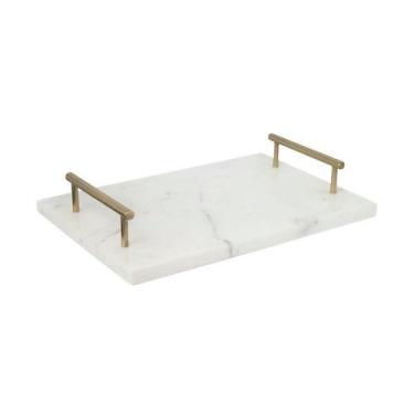 Imagem de Bandeja de Servir Home Style Marble 30 cm, BRANCO