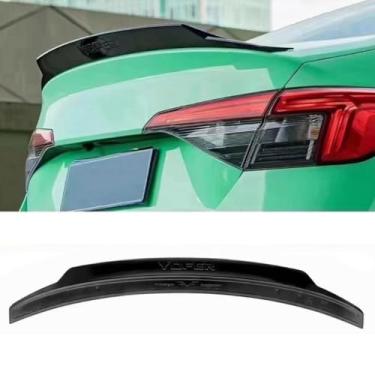 Imagem de Spoiler de porta-malas traseiro compatível com Civic 11ª geração 2022-2023 Kit de carroceria tampa traseira saia lateral acessórios para carro (brilho de lábio traseiro)