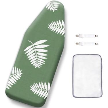 Imagem de SheeChung Capa e almofada para tábua de passar roupa pequena de 32 x 81 cm, serve para mini tábua de passar a ferro, acolchoamento extra grosso, cordão elástico e fixadores, resistência ao calor