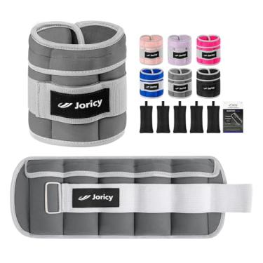 Imagem de JORICY Pesos Ajustáveis Para Tornozelo Mulheres E Homens, 1 Par De 2, 4, 6, 8 10 Libras, Peso Pernas, Mão, Braço Pulso Com Removível, 1-5 Libras Cada, Treinamento Força, Academia, Fitness, Caminhada