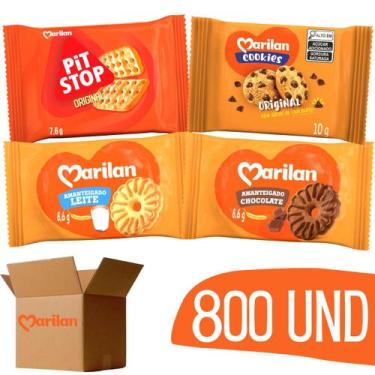 Imagem de Biscoito Sache Amanteigados Pit Stop Cookie Marilan - 800 un