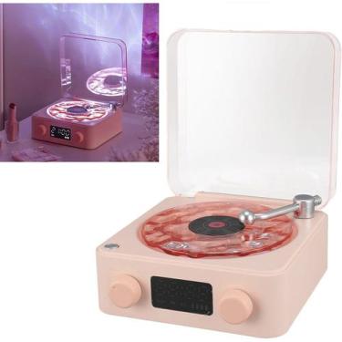 Imagem de Caixa de Som Vitrola Toca Disco Vinil Bluetooth Cartao Tf Usb Recarreg