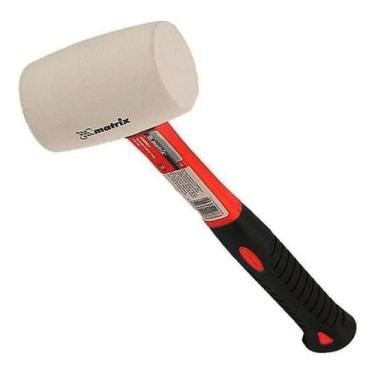 Imagem de Martelo De Borracha Branca 50 Mm 225 G Cabo Fibra De Vidro - MTX, 45mm