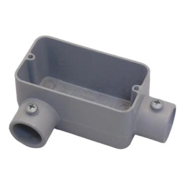 Imagem de Caixa Derivação Fixa PVC Conduletzel Cinza Tipo LR S/ Rosca S/ Placa – Wetzel | 1" LRCSR-20 Cód. E013060041