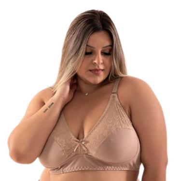 Imagem de Sutiã Plus Size Reforçado Sem Bojo Sutian Básico Microfibra Lingerie F