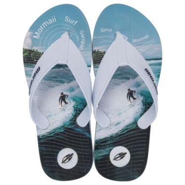 Imagem de Chinelo Mormaii Tropical Graphics Ad 10591 Masculino, Branco, 37/38