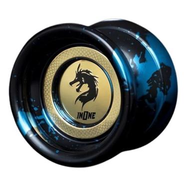 Imagem de Ioiô Profissional Sem Resposta, Liga Metálica, Design Borboleta, Colorido Galaxy (Dragão-Azul-Preto)