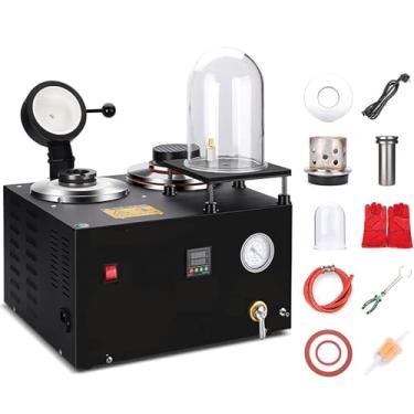 Imagem de Máquina de fundição a vácuo digital para joias com medidor de precisão – bobina eletromagnética garante aquecimento uniforme + tampa de vidro com escala visível para fácil operação na fabricação