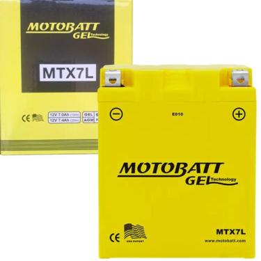 Imagem de Bateria 12v 7ah Ytx7l-bs Ytx7lbs Ma6-d Ma6d Mtx7l Motobatt Gel