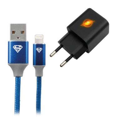 Imagem de Carregador Gan 30w Flash e Cabo Usb A X Lightning Superman - 5+