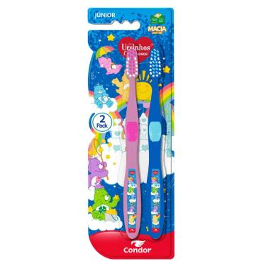 Imagem de Escova Dental Macia Ursinhos Carinhosos Condor Júnior Cabeça P 2 Unidades