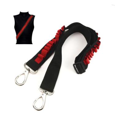 Imagem de TORMEN Bandoleira De Dardo Espuma Para Arma Brinquedo, Alça Ombro Compatível Com Nerf Elite Series, Kit Cinto Couro (Vermelho)