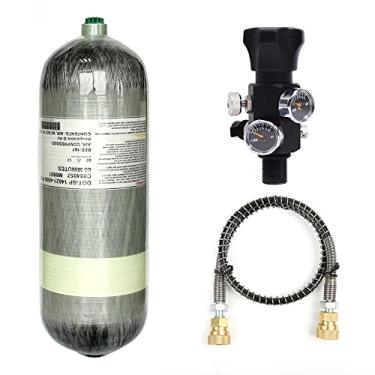 Imagem de IORMAN Tanque De Recarga Pcp 98 Pés Cúbicos / 4500 Psi, Cilindro Fibra Carbono Com Sistema Ar Comprimido Certificado Pelo Dot (Tanque Válvula Manômetro Duplo)