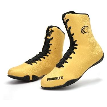 Imagem de Amor est vitae essentia Sapatos de luta livre, sapatos de boxe, botas masculinas de boxe de cano alto, botas de boxe antiderrapantes femininas, esportes, luta, fitness, halterofilismo, artes marciais,