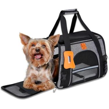 Imagem de Bolsa De Transporte Pet Para Cães E Gatos Luxo Suporte Mala - Estocasa
