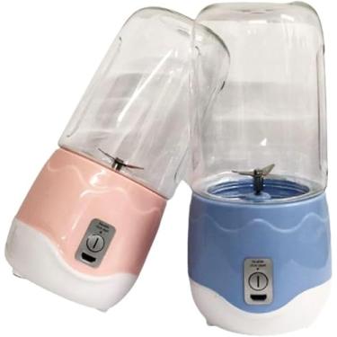 Imagem de Mini Liquidificador Portátil Recarregável USB – Mixer Juice 400ml | Para Shakes, Sucos, Papinhas | Copo 2 em 1, Bateria de Longa Duração, Ideal para Academia, Viagens e Trabalho - COR VARIÁVEL