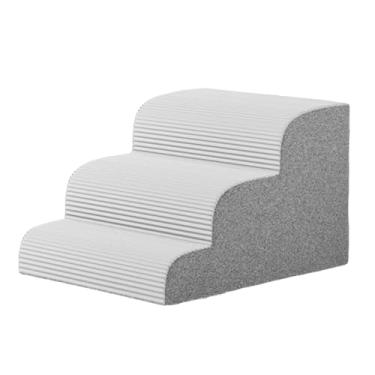 Imagem de MotiveTech Escadas para Cães, Rampas, Escada para Animais de Estimação, Degraus para Animais de Estimação, Cama Alta Interna, Escalada, Base Estável E Antiderrap, Cinza