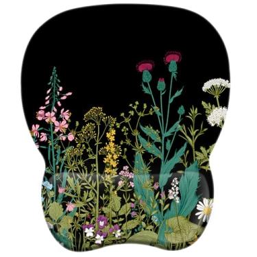 Imagem de EooCoo Mouse pad ergonômico com suporte de pulso, mousepad com descanso de pulso de espuma viscoelástica e base antiderrapante para computador, café, casa e escritório, acessórios de mesa de