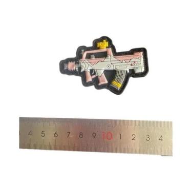 Imagem de Mini Patches De Moral 3D Em PVC De Borracha, Com Design De Armas, Pist