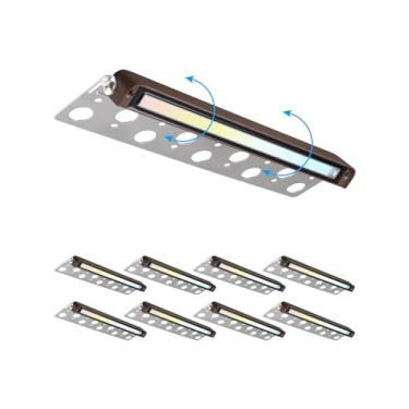 Imagem de LEONLITE Pacote com 8 Série Premium 5CCT Iluminação Hardscape 30 cm Rotação LED de Baixa Voltagem, 2200K/2700K/3000K/4000K/5000K Selecionável, Luz de Parede de Retenção, Luz de Paver 12V, Luz de