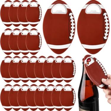 Imagem de Nuenen 24 peças abridores de garrafas de futebol americano porta-copos de futebol a granel abridor de garrafas de cerveja acessórios de bar novidade ideias de presente de cerveja para homens mulheres