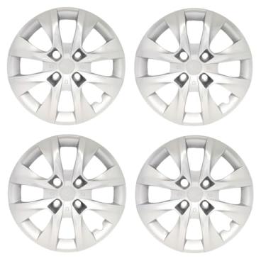 Imagem de Kit 4 Calota Aro 14 Compatível c/Roda 206 207 208 2015 2016 - Prata