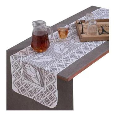 Imagem de Caminho de Mesa Trilho Em Renda Tulipa 40x150cm - SouTextil