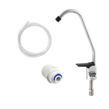 Imagem de Torneira Bancada Faucet Alavanca Plástica Conector Mangueira - BR Fish