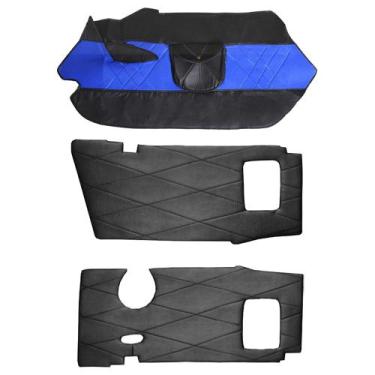 Imagem de Kit forro capuz torpedo caminhão mb 1113 veludo - FCONFUORTO, Azul