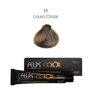 Imagem de Coloração Profissional Felps Color Louro Cinza 7.1 - 60g