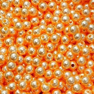 Imagem de PÉROLA DE ABS LISA Nº 06 20G PEROLA 6 MM - LADEIRA BIJUTERIAS, LARANJA