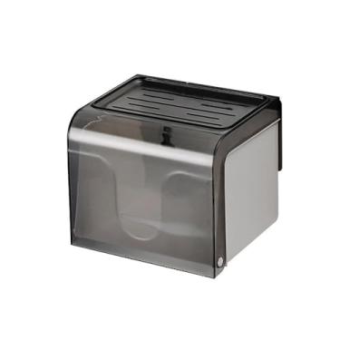 Imagem de Porta-lenços de papel com prateleira para banheiro suporte de papel toalha de papel suporte de rolo de gaveta de papel suporte de caixas de cubo