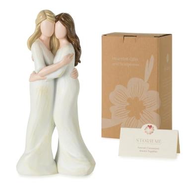 Imagem de Storieme Sister Birthday Gifts for Women: Heartfelt Hugging Figurine Statue - Unique Sentimental Keepsake Present for Sisters Best Friend - Premium Resin Art Decor (7.7")