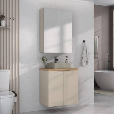 Imagem de Conjunto com Cuba 60cm X 145cm Marrom Panna / Carvalho