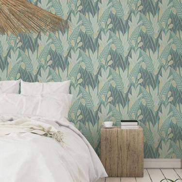 Imagem de Papel De Parede Ciara Folhagem Verde A65703