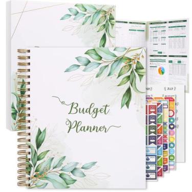 Imagem de Budget Planner SOLIGT Large com 12 bolsos, capa dura de 21 x 28 cm