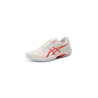 Imagem de ASICS Tênis feminino Game FlyteFoam Pickleball, Creme/Vermelho Flash, 39