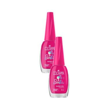 Imagem de Kit 2 Esmalte Colorama Cremoso Barbie Barbie Girl 8ml