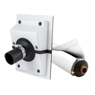 Imagem de Milageto Kit de proteção de parede com trava giratória para entrada de energia, substituição, adaptador, plugue de entrada de energia, conjunto de capa, Branco