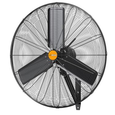 Imagem de AIRWIZARD Ventilador de parede oscilante externo de 61 cm, ventilador de parede industrial de metal industrial de alta velocidade IPX4 7600 CFM, 2 velocidades, inclinação ajustável, para estufa, pátio