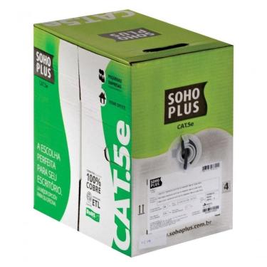 Imagem de Cabo Lan U-utp Cat.5e 24 Awg 4 Pares Cmx Caixa C- 305 Metros