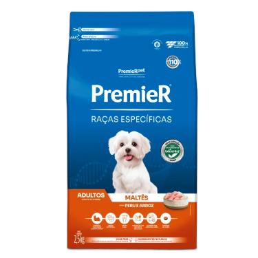 Imagem de Ração Premier Raças Específicas Maltês Cães Adultos Peru e Arroz 2,5kg