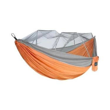 Imagem de Rede De Camping De Nylon Tamanho Duplo E Simples Com Mosquiteiro, Rede