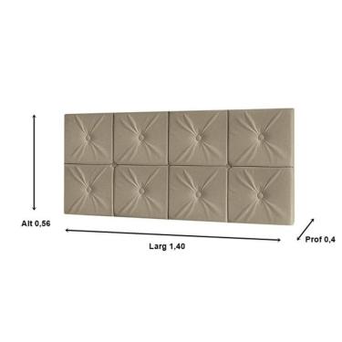 Imagem de Painel De Cama Casal 1,40 Ferrari Cor Bege