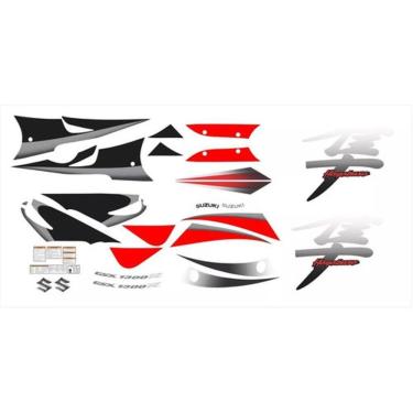 Imagem de Kit Completo Adesivos Hayabusa Gsx 1300R 2005 Vermelhapreta