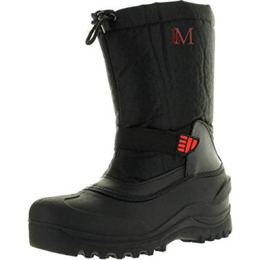 Imagem de L&M Botas de neve masculinas de inverno à prova d'água com isolamento térmico 2008, Preta 2008, 38