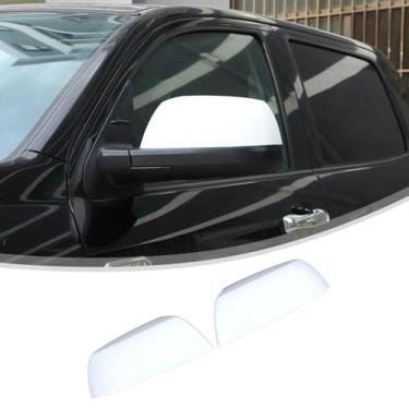 Imagem de Adesivo de acabamento de capa de espelho retrovisor lateral ABS compatível com Toyota Tundra 2007-2021 Crew Max Sequoia 2008-2020 acessórios (espelho retrovisor com modelo de seta não cabe)
