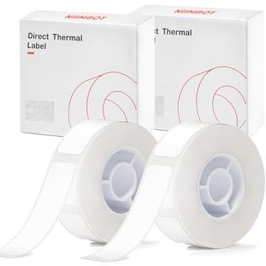 Imagem de NIIMBOT Fita de etiquetagem da impressora modelo D11/D110/D101, (2 rolos, 0,59" × 1,93 cm/15 × 50 mm) papel de impressão de etiqueta adaptado, substituição de fita de etiquetagem de escritório e casa