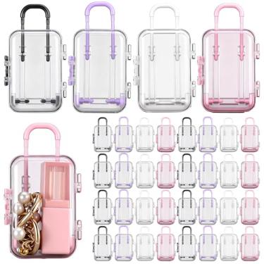 Imagem de SilTriangle 48 peças, mini mala, caixa de doces portátil, pequena mala de armazenamento de doces, caixa de presente para lembrancinhas de festa de aniversário, casamento, férias em família, joias