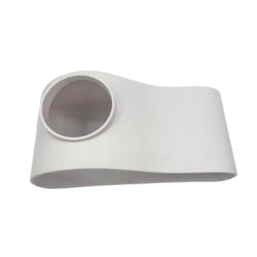 Imagem de Fenteer Túnel subterrâneo para aquário, 17,5x8,8x5,4 cm, com furo único para visualização de peixes e camarões sob cascalho, decoração para aquário, Branco